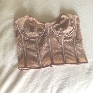 Zara Pink Lace Tube Corset